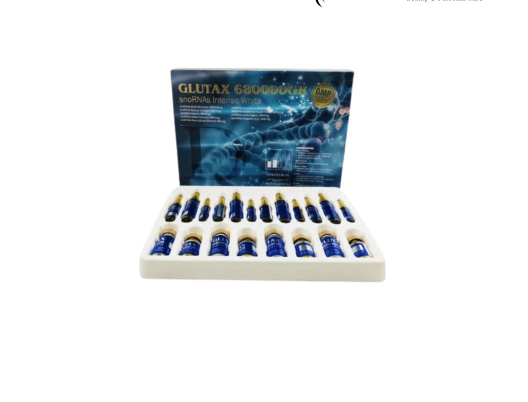 Glutax 680000GR Snornas Intense White Glutathione Skin Whitening Injection - 4 Session - Italy