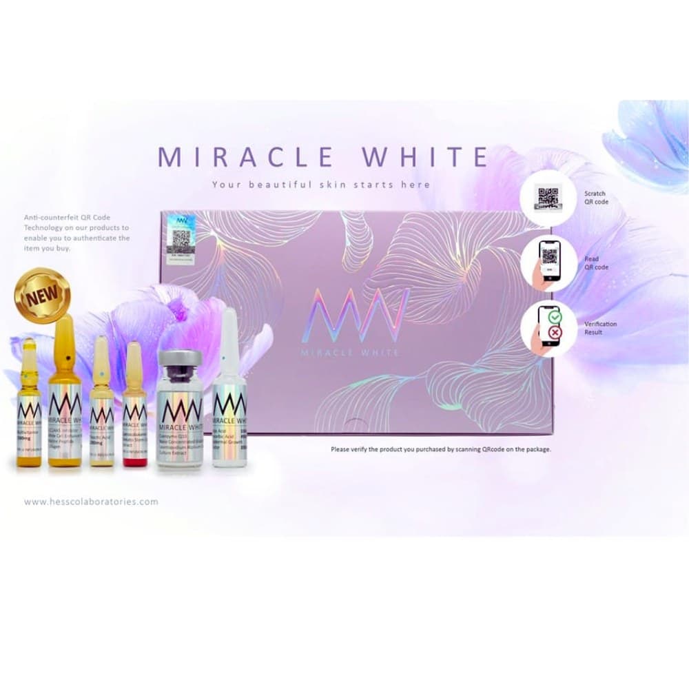 Miracle White 60000mg Glutathione Injection With SLC24A5