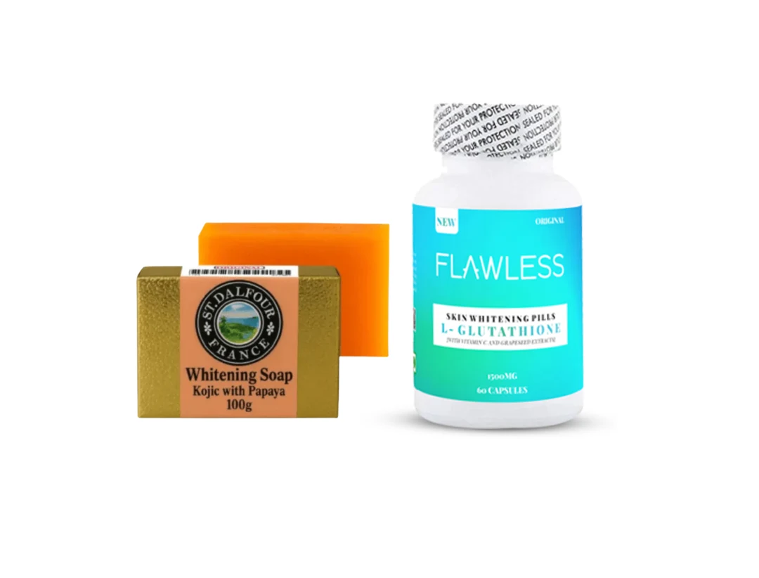 Flawless Pills And Dalfour Soap Combo For Scars And Whitening