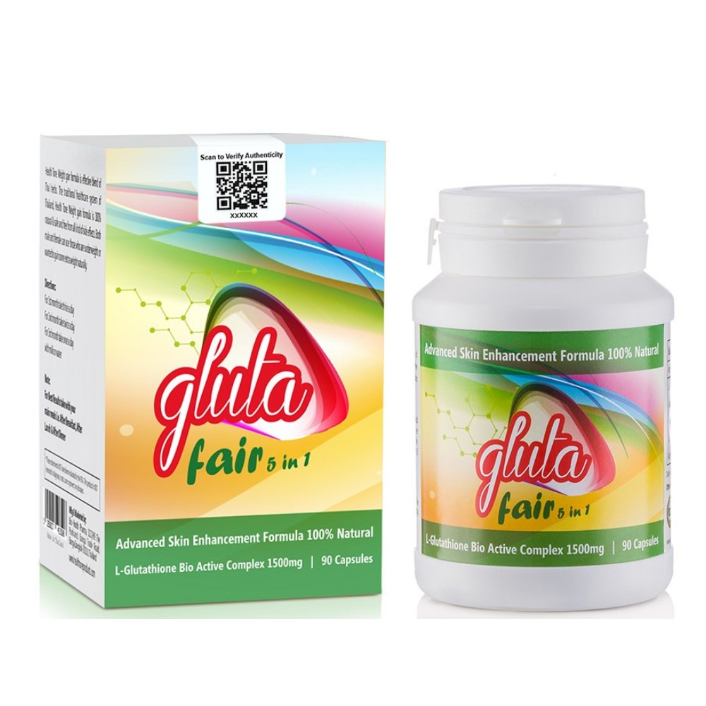 Gluta Fair 5 in 1 Glutathione Skin Whitening Capsules