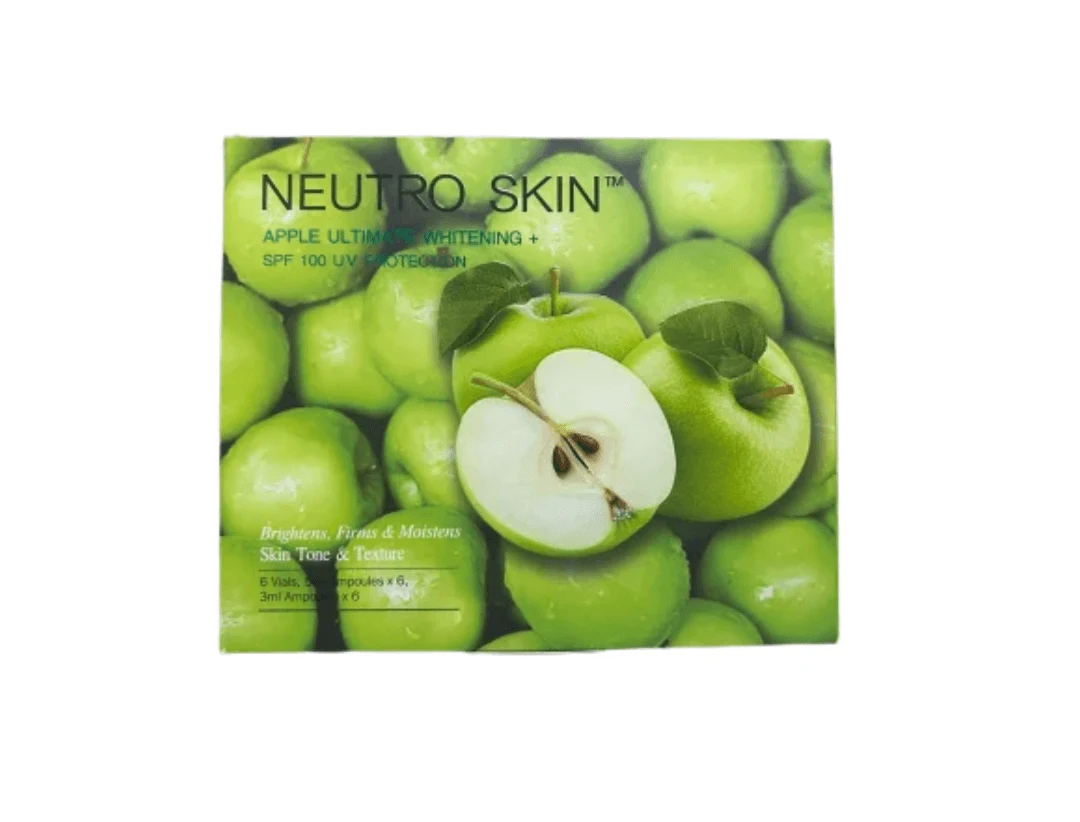 Neutro Skin Green Apple Glutathione Skin Whitening Injection - 6 Session - France