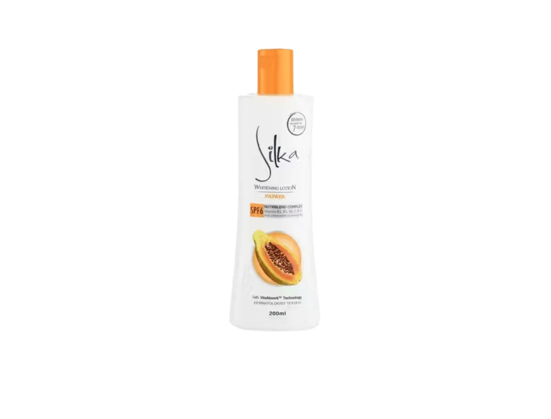 Silka Papaya Skin Whitening Lotion Orange for Unisex - 200 ML